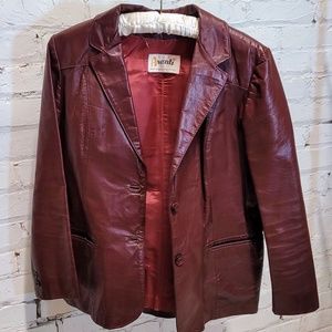 Vintage Pre-owned Red/brown Women’s  Avanti Leather Jacket